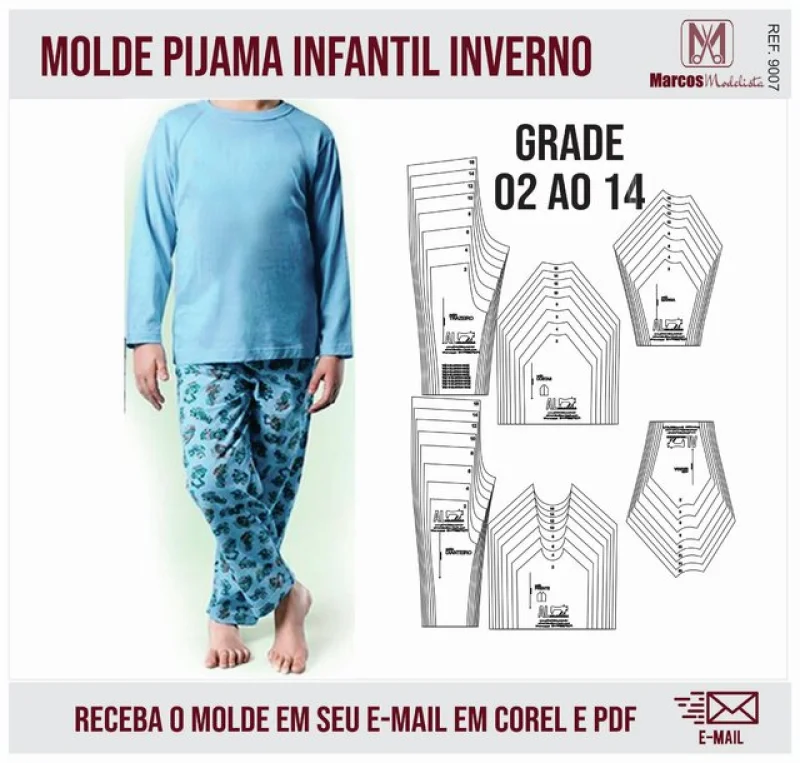 +60 Moldes de Pijama (masculino, feminino e infantil)