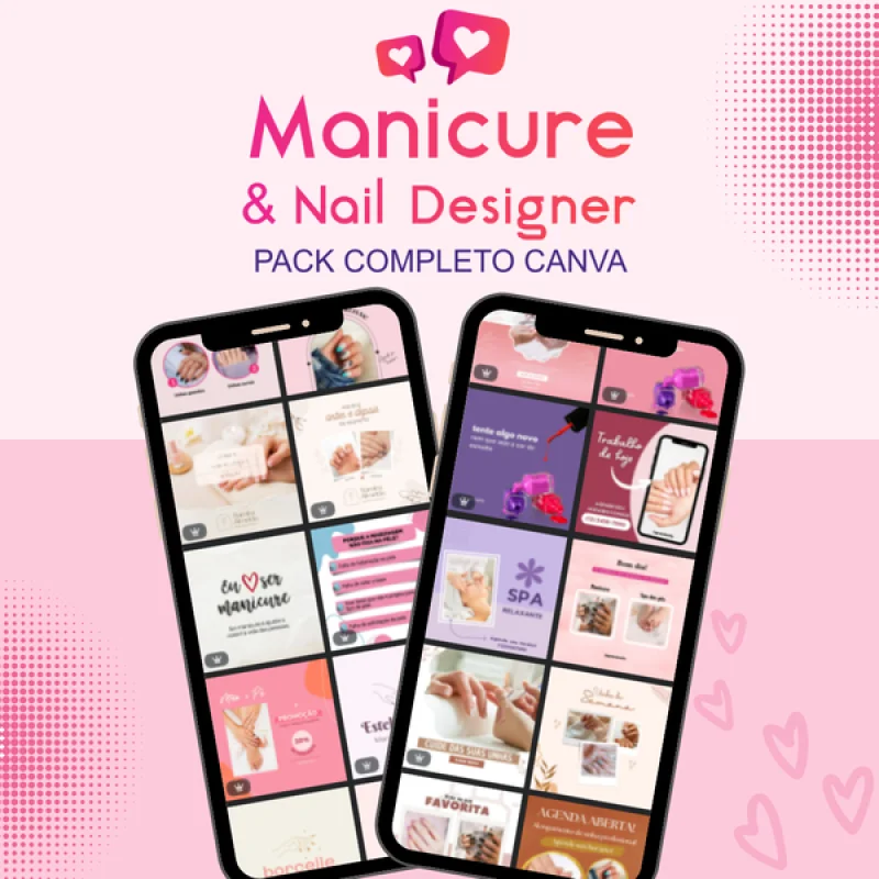 Pack Nail Design: 150 Imagens Profissionais para Redes Sociais
