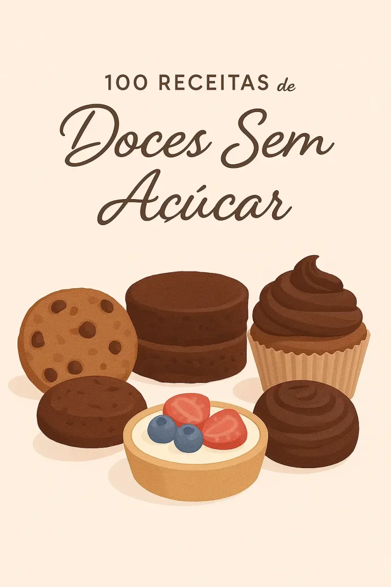 100 Receitas de Sobremesas e Doces sem açúcar