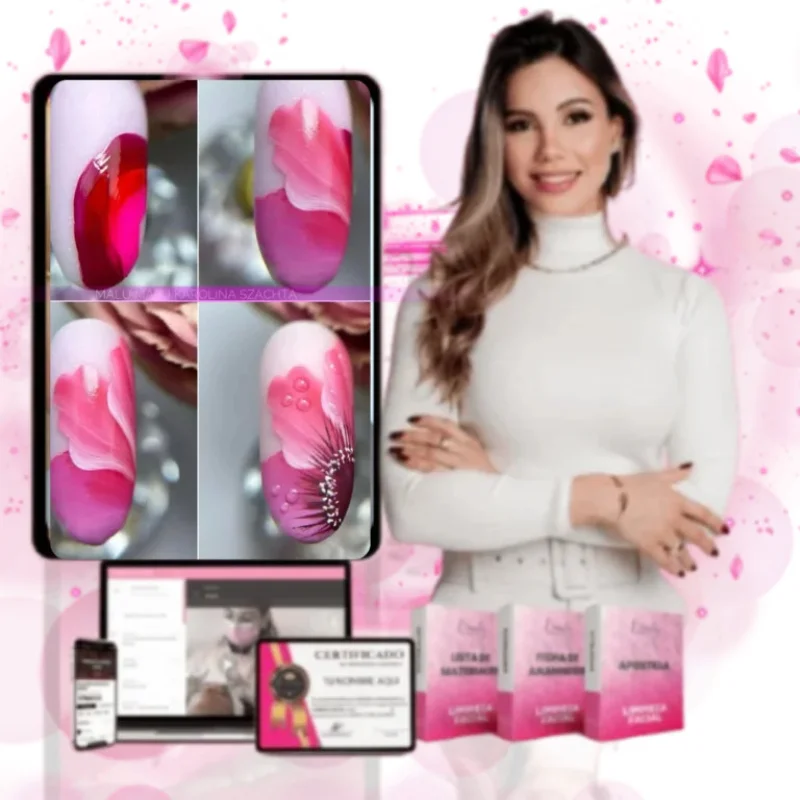 técnica aquarela para nail designer