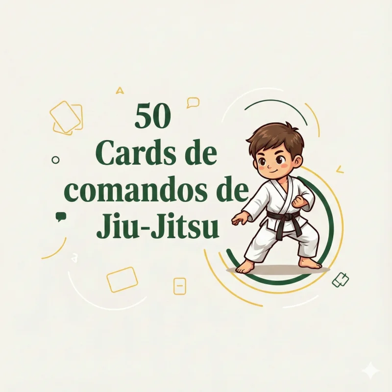 50 Cards de comandos de Jiu-Jitsu para imprimir
