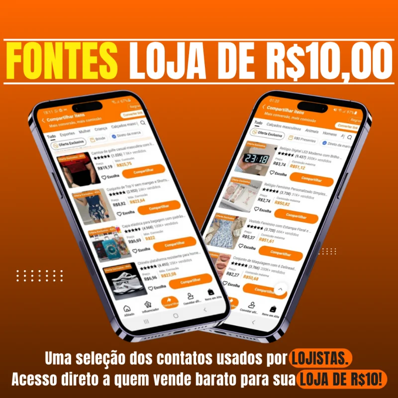 Fontes das Lojas de R$10,00