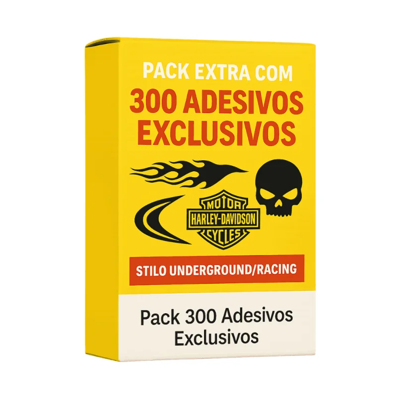 Pack Extra com 300 Adesivos Exclusivos