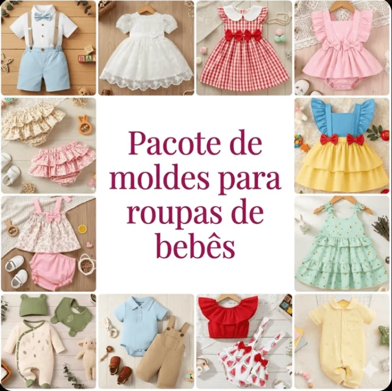 Pacote de moldes para roupas de bebês