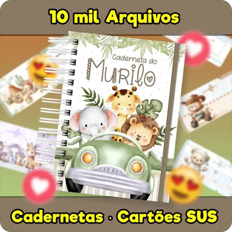 Pack com +10.000 Arquivos de Cadernetas de Saúde + Cartões SUS!