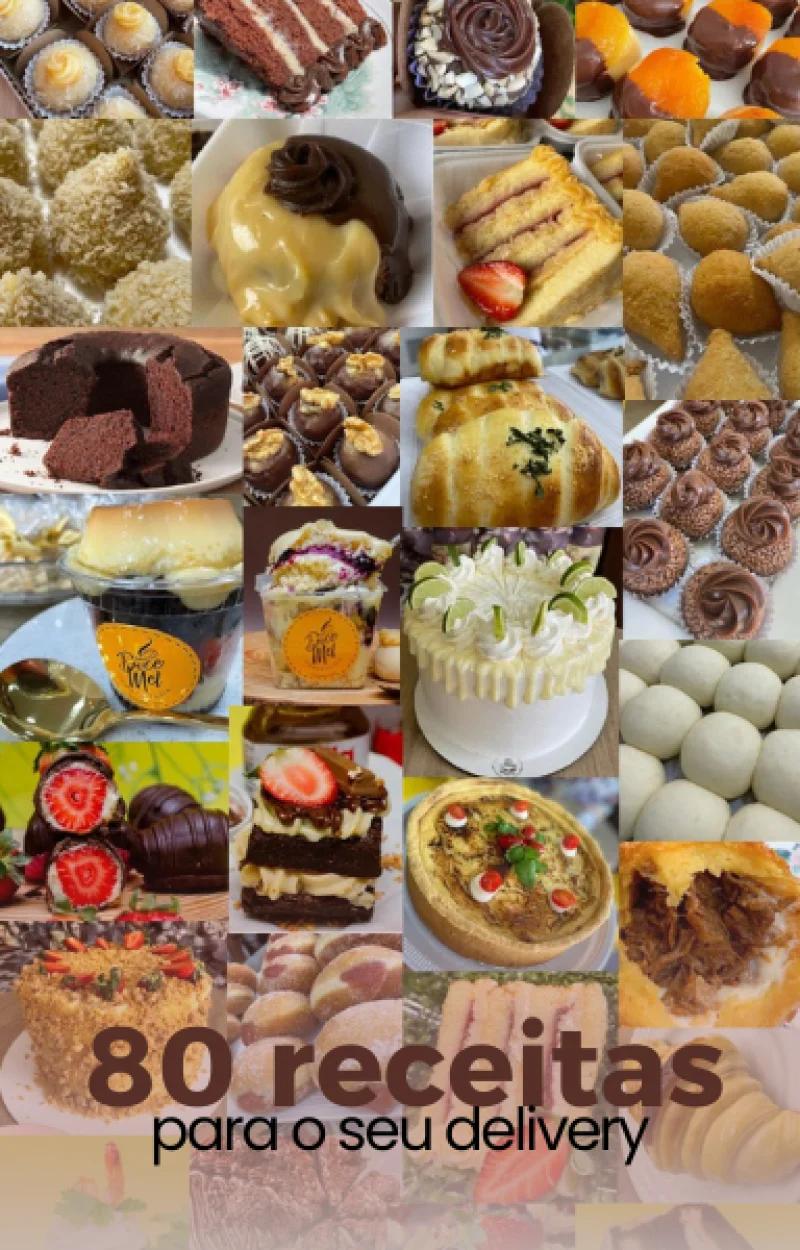 80 receitas exclusivas para Delivery