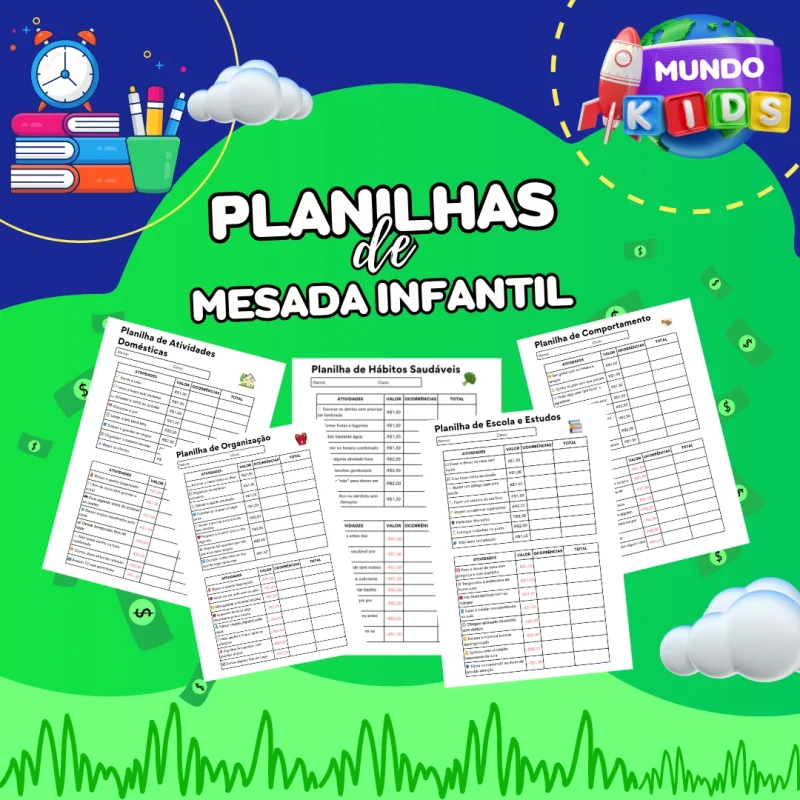 Planilhas de Mesada Infantil