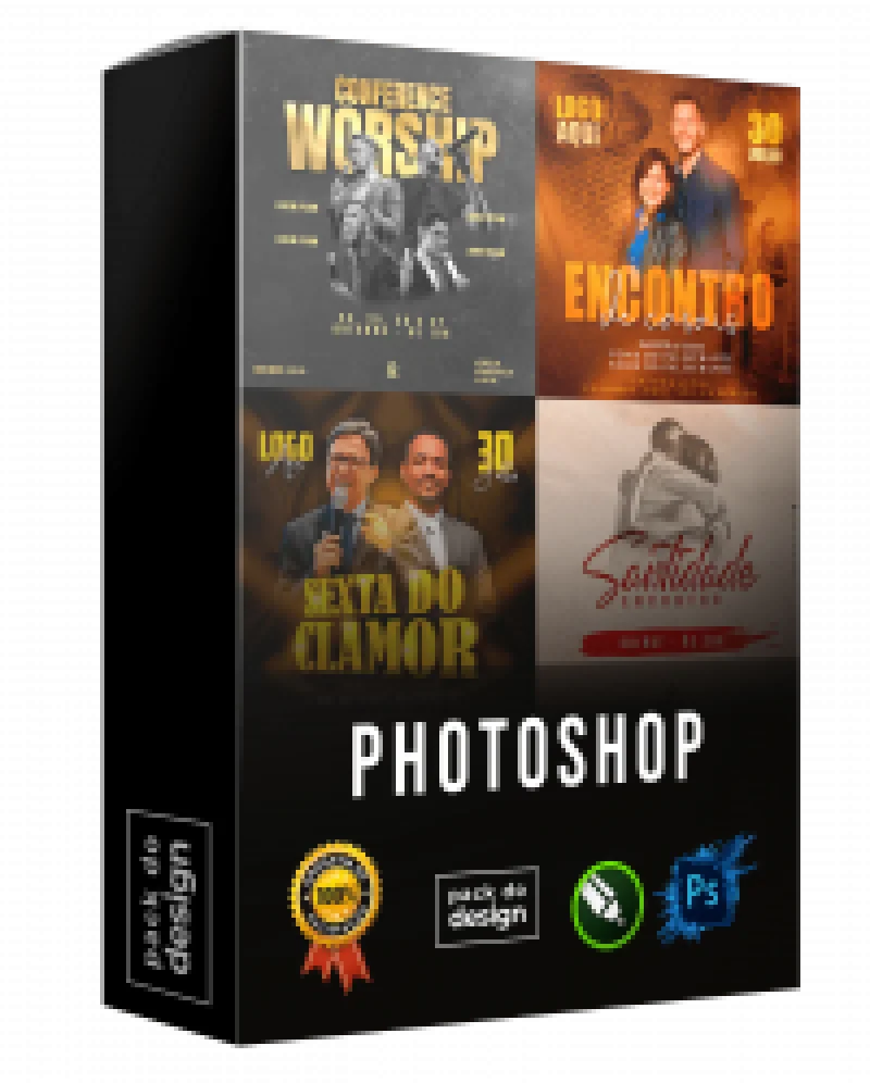 ⚡ 🔥 Pack PHOTOSHOP Exclusivo: +450 Artes Gospel Atualizadas com 90% OFF!